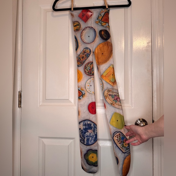 Artistic Ceramic Print Women's Tights - Picture 2 of 2